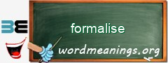 WordMeaning blackboard for formalise